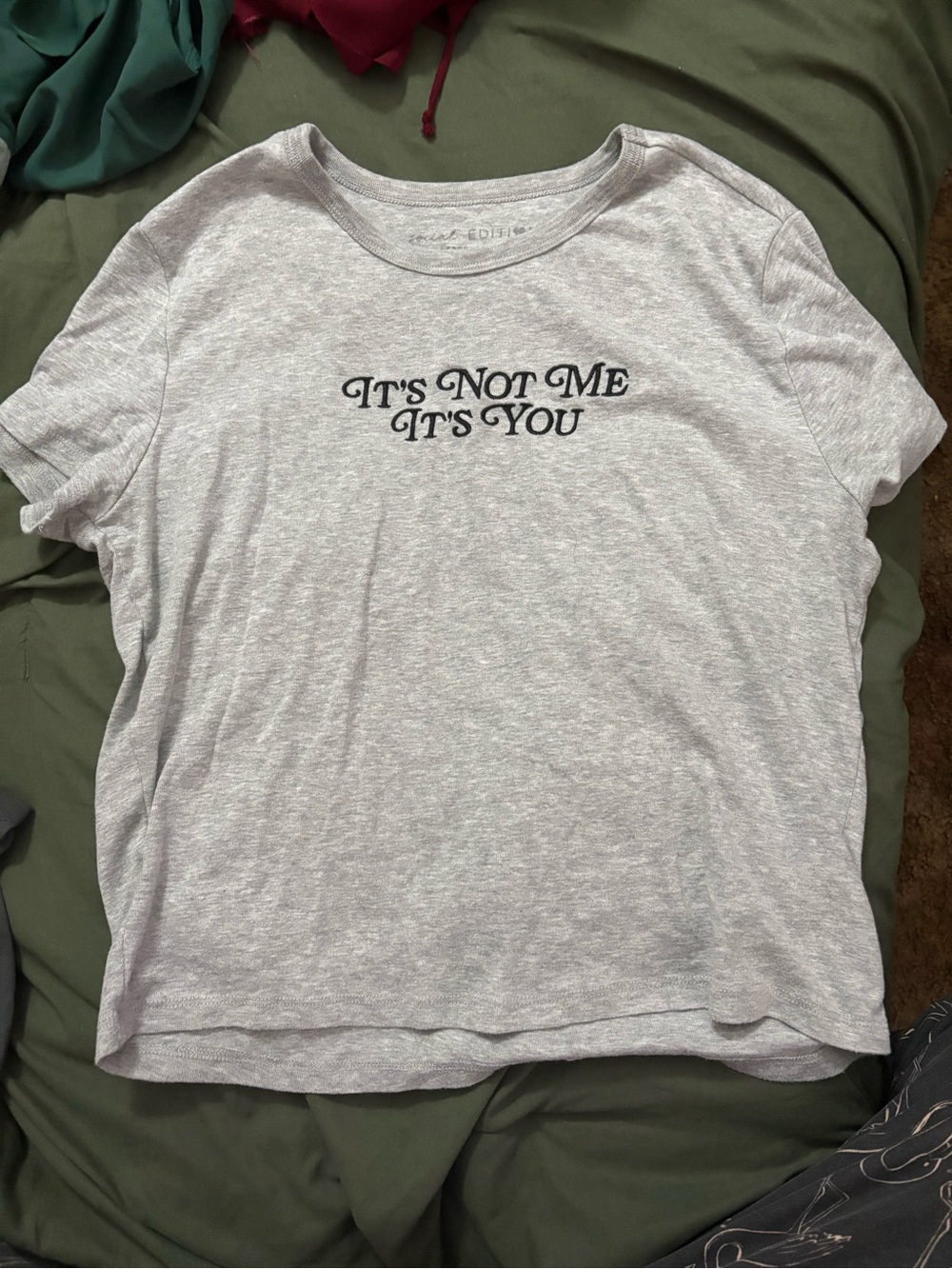 Casual Graphic Tee - It's Not Me It's You - Light Gray